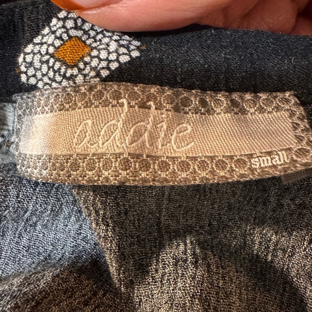 Addie - Black Patterned Women's Top - Picture 9 of 10